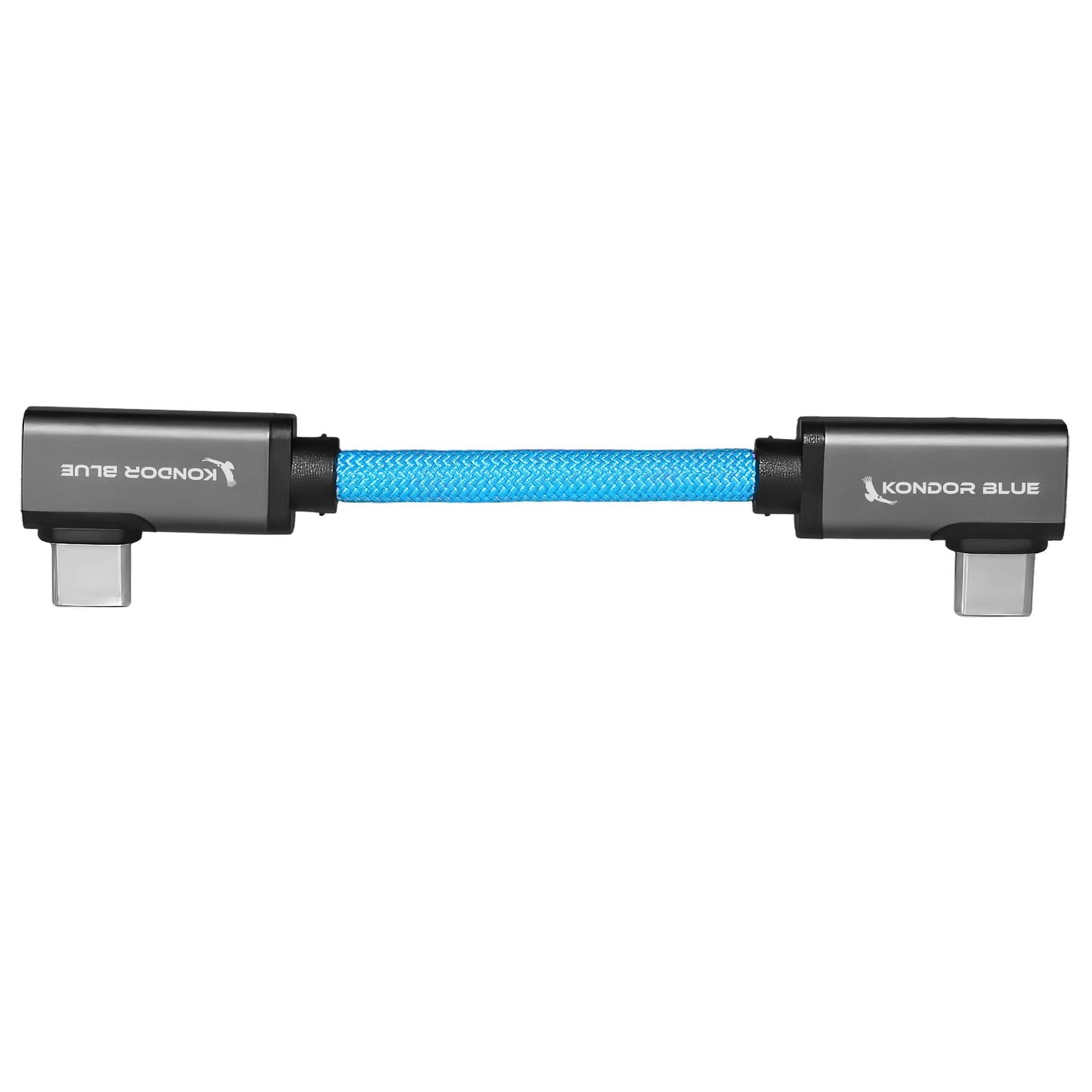 Kondor Blue 4” USB-C 3.2 Dual Right Angle Cable (Kondor Blue)