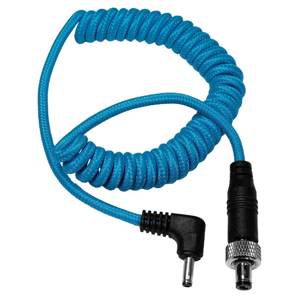 Kondor Blue Locking DC 2,1 mm auf rechtwinkliges DC 1,35 mm Spiralkabel