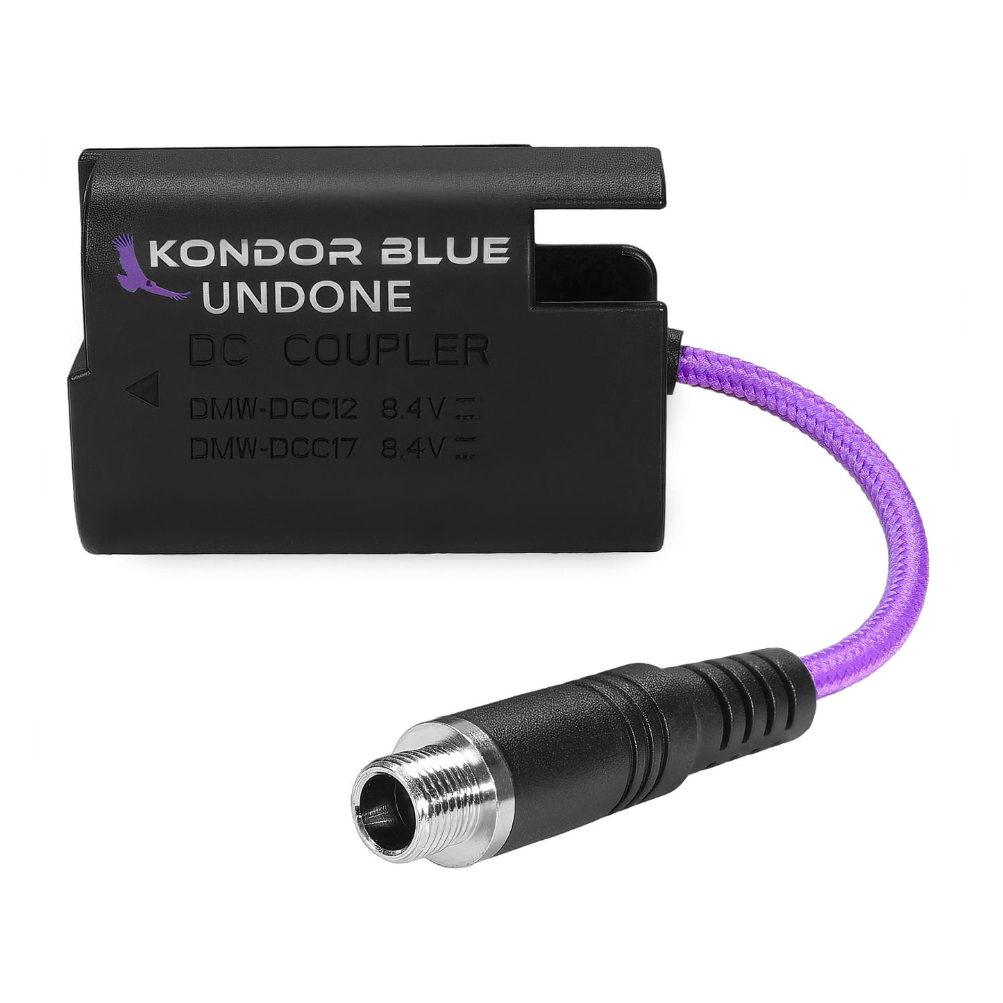 Kondor Blue GERALD UNDONE 4" Female Locking DC Barrel 2.1 to LPE6 Dummy Battery