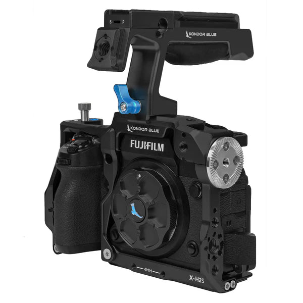 Kondor Blue Fujifilm XH2S Käfig mit Griff oben (Raven Black)