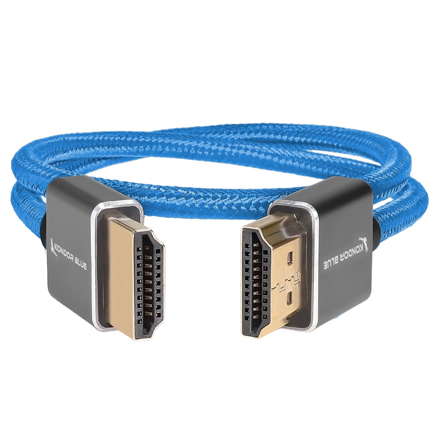 Kondor Blue HDMI to HDMI 16" Thin Braided Cable for on Camera Monitors