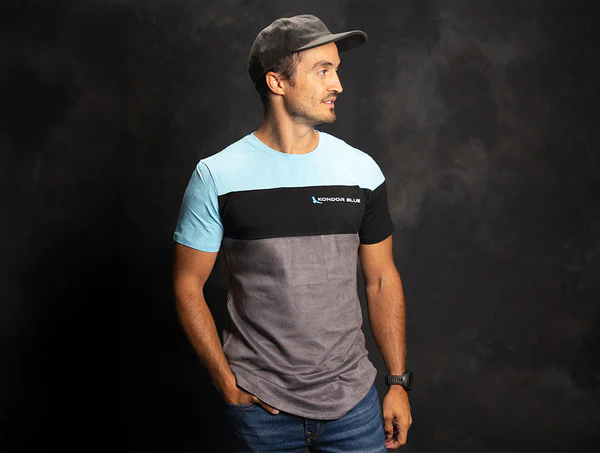 Kondor Blue Premium Mikrofaser-Linsenreinigungs-T-Shirt (dreifarbig, kurzärmelig) (3XL)