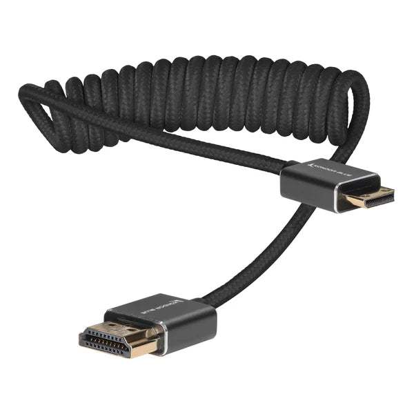 Kondor Blue Coiled Mini HDMI to Full HDMI (12-24") - Black