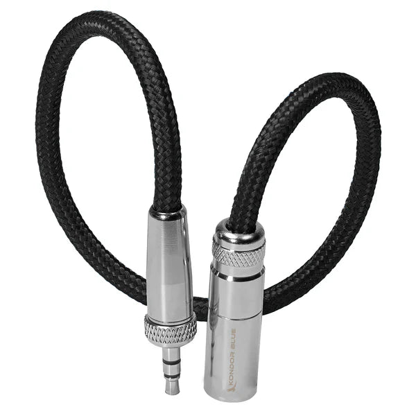 Kondor Blue Mini XLR to 3.5MM Locking Screw Mini Plug for Lavalier Mics (BMPCC/C70) - Black