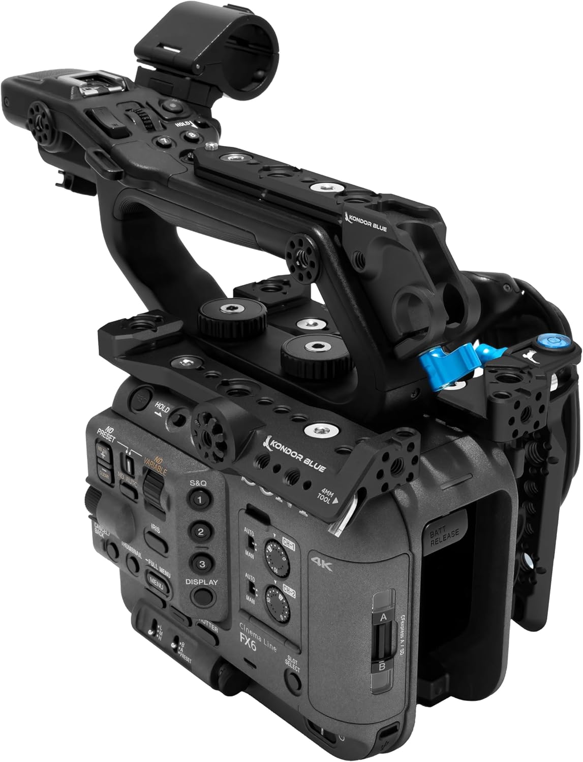 Kondor Blue Sony FX6 Käfig (rechte obere Platte) (Raven Black)