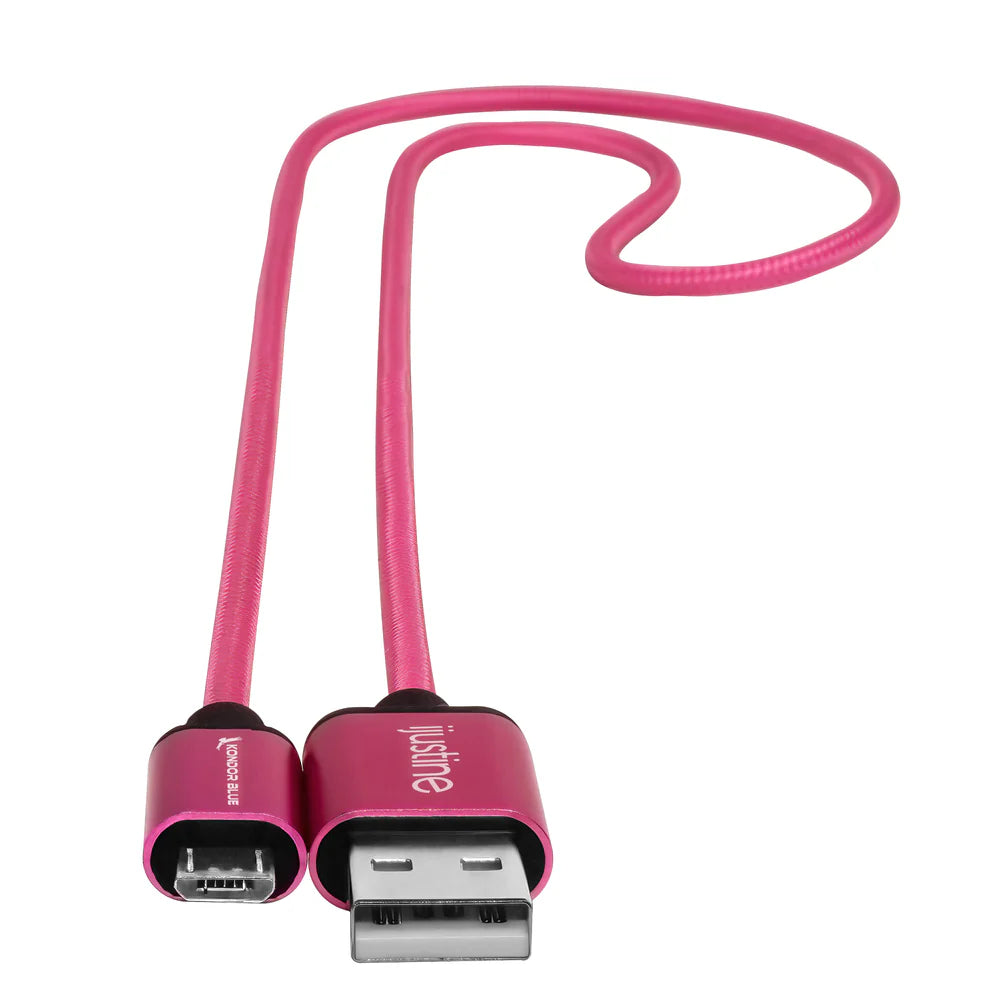 Kondor Blue iJustine Pink USB-A-auf-Micro-USB-Schnelllade-Datenkabel (10 Zoll)