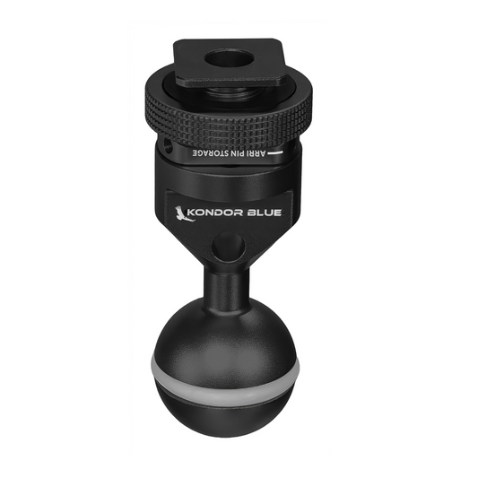 Kondor Blue Ball Head to Cold Shoe Mount for Magic Arms (Raven Black)