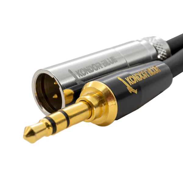 Kondor Blue Mini XLR to 3.5MM Gold Stereo Mini Plug for BMPCC & C70