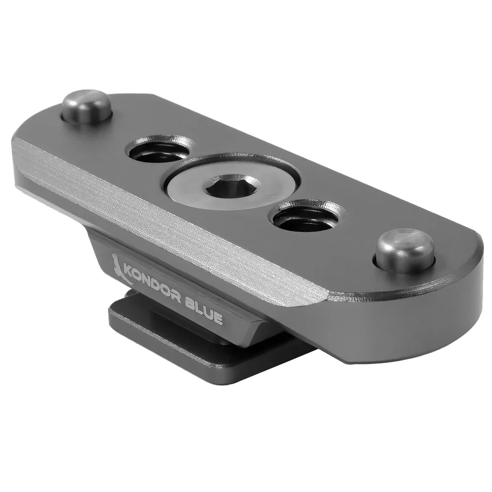Blauer NATO-Schienen-zu-Blitzschuh-Adapter von Kondor für Fernauslöser-Obergriffe