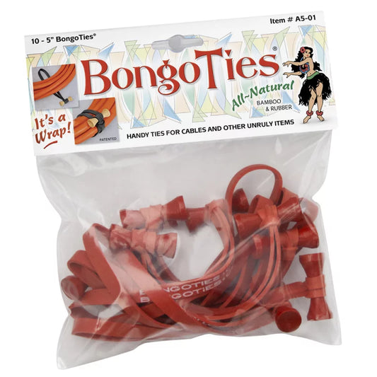 Bongo Ties 10pc. Style D red