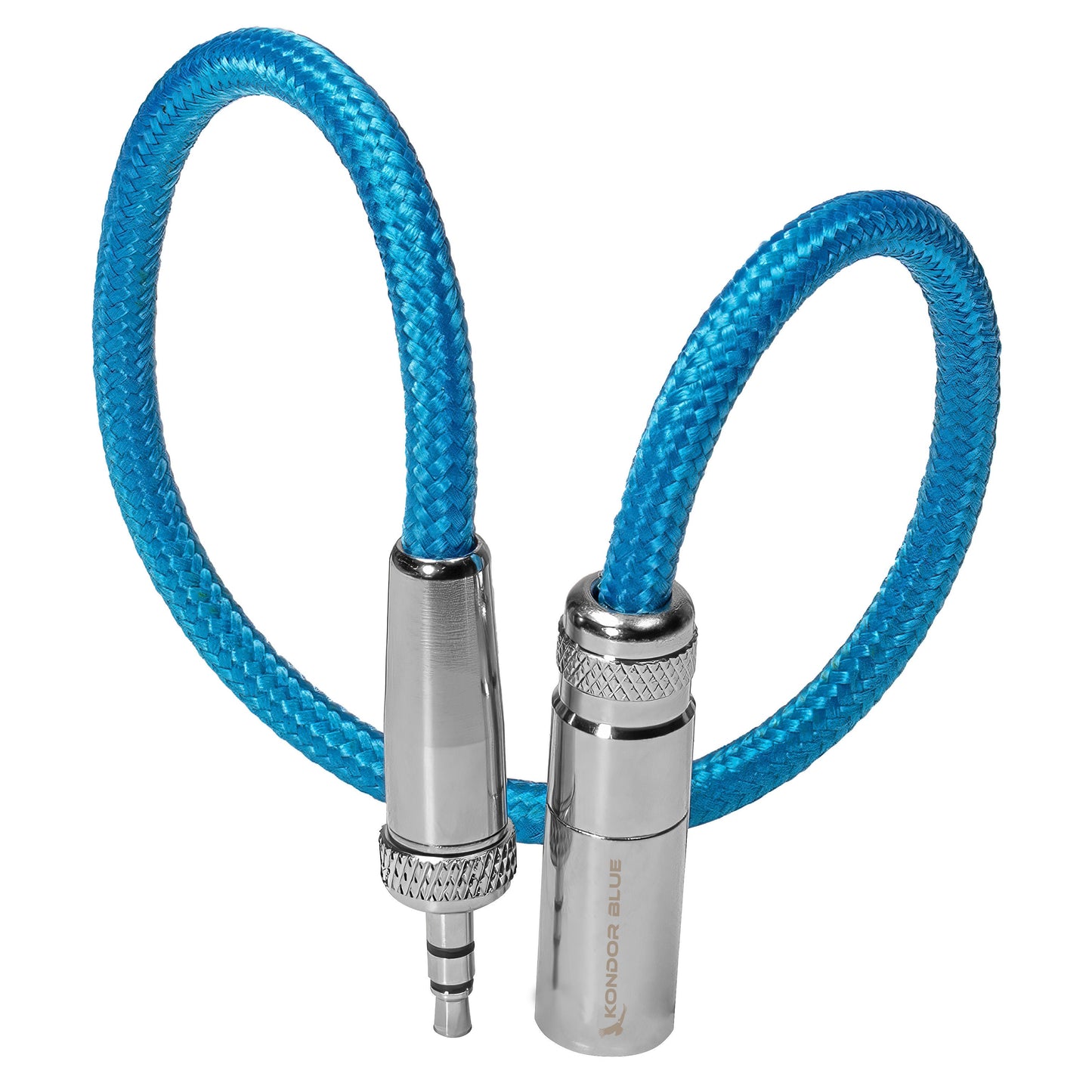 Kondor Blue Mini XLR to 3.5MM Locking Screw Mini Plug for Lavalier Mics (BMPCC/C70) - Blue