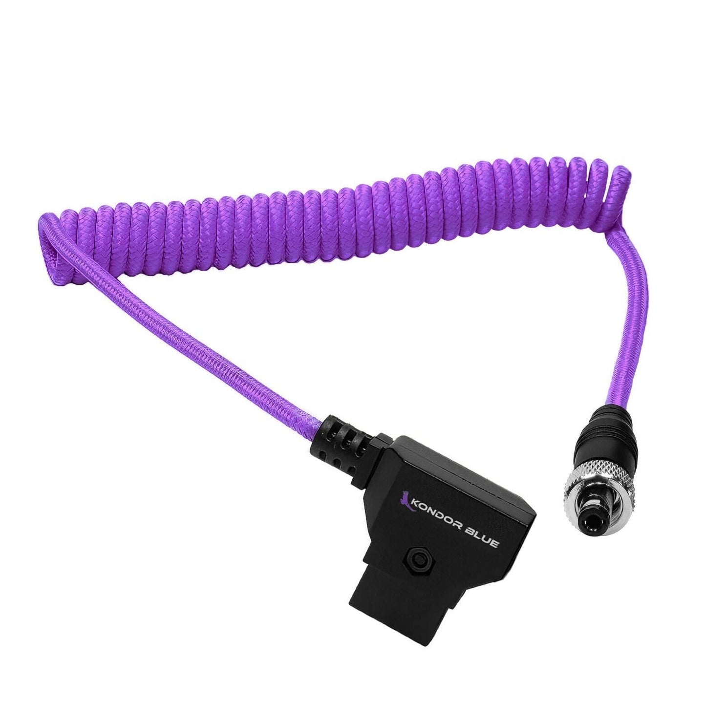 Kondor Blue GERALD UNDONE D-Tap to Straight Locking DC Male 2.1mm Purple Coiled