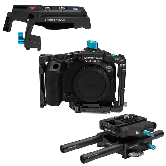 Kondor Blue Canon R7 Arca Base Rig MKII (Raven Black)