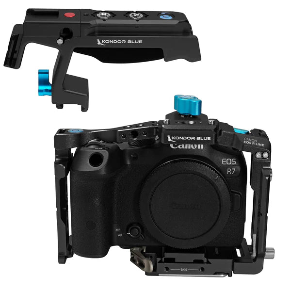 Kondor Blue Canon R7 Arca Cage mit Griff oben (Raven Black)