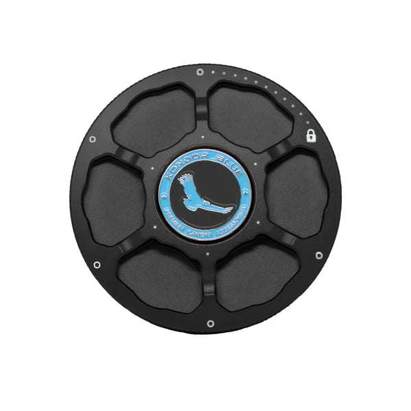 Kondor Blue Canon EF Cine Cap Metallgehäusekappe für Kameraobjektivanschluss (Raven Black)