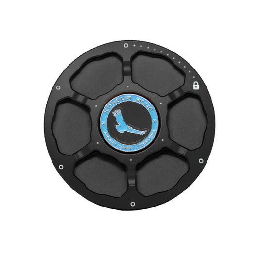 Kondor Blue Canon EF Cine Cap Metallgehäusekappe für Kameraobjektivanschluss (Raven Black)