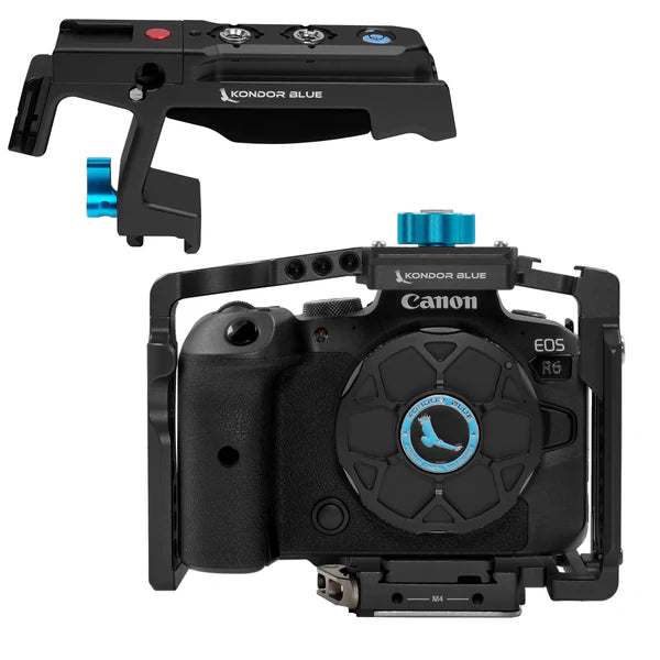 Kondor Blue Canon R5/R6/R Arca Cage (mit Griff oben) (Raven Black)