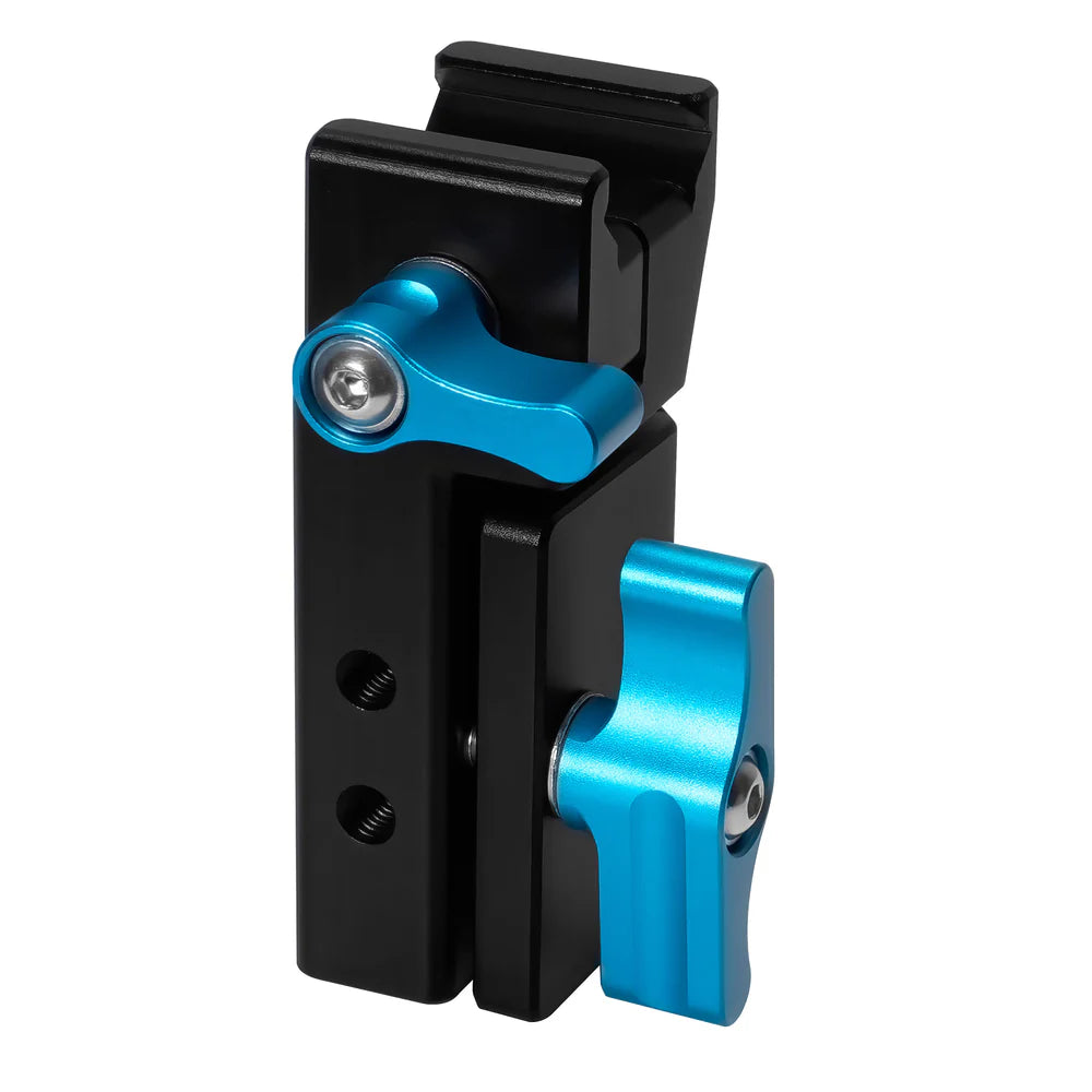 Kondor Blue Baby Pin 5/8" Zapfenempfänger auf NATO-Klemmenadapter für Lichtstative und Monitore (Raven Black)