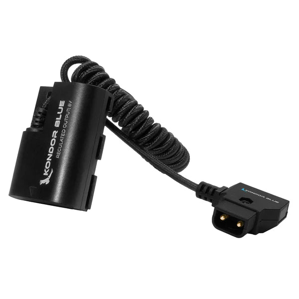 Kondor Blue D-Tap auf Canon LPE6 NH Dummy-Akkukabel (Raven Black)