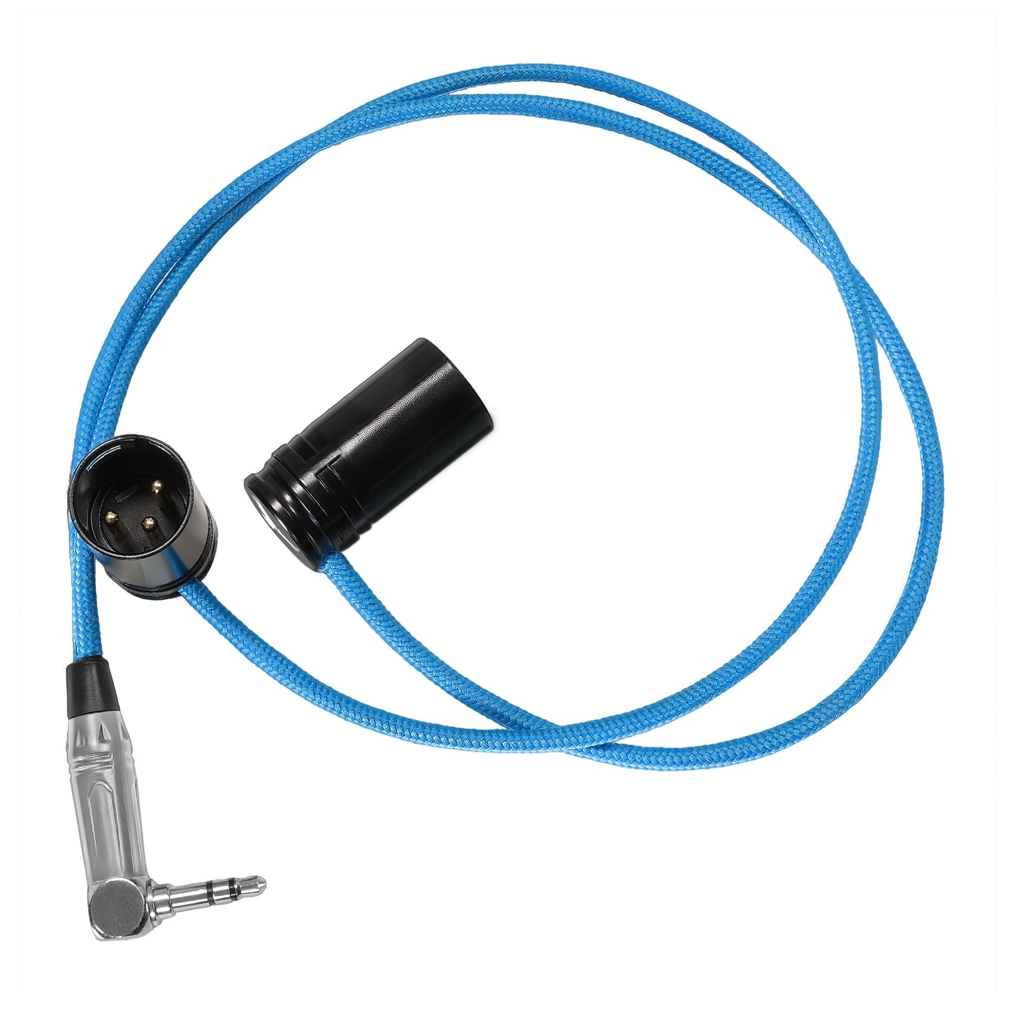 Kondor Blue 16” Straight Dual Low Profile Right Angle XLR to Single Stereo 3.5mm TRS