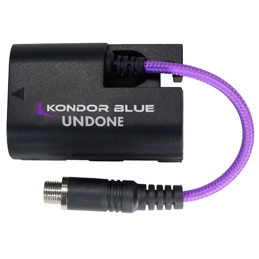 Kondor Blue GERALD UNDONE 4" Female Locking DC Barrel 2.1 to BLK22 Dummy Battery