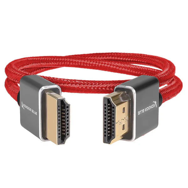 Kondor Blue HDMI auf HDMI 16" geflochtenes Kabel für On-Camera-Monitore (Cardinal Red)