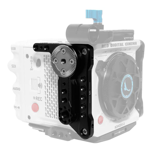 Rechte Seitenplatte Kondor Blue RED Komodo X (Rabenschwarz)