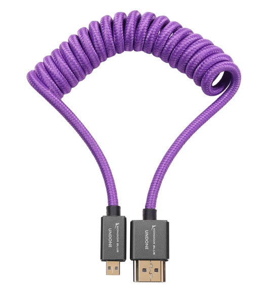 Kondor Blue Coiled Micro HDMI to Full HDMI (12-24")