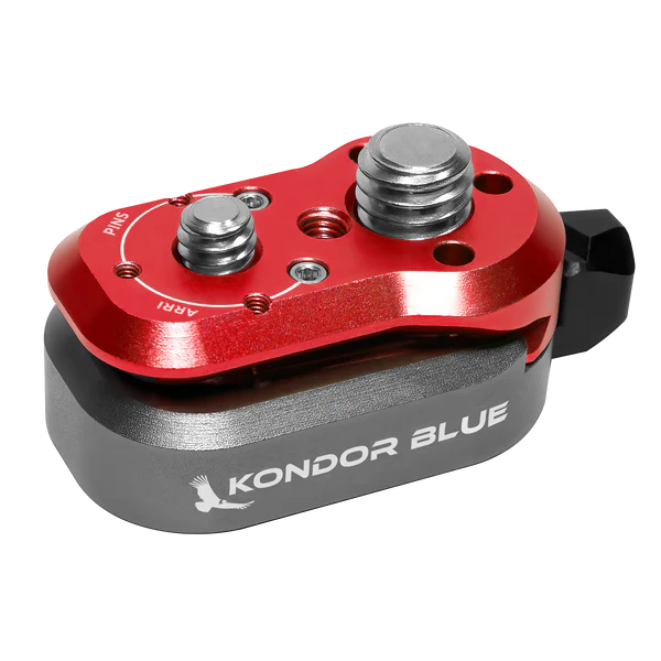 Kondor Blue Mini Lock Schnellwechselplatten für professionelle Kamera-Workflows (nur männliche Platte) (Cardinal Red)