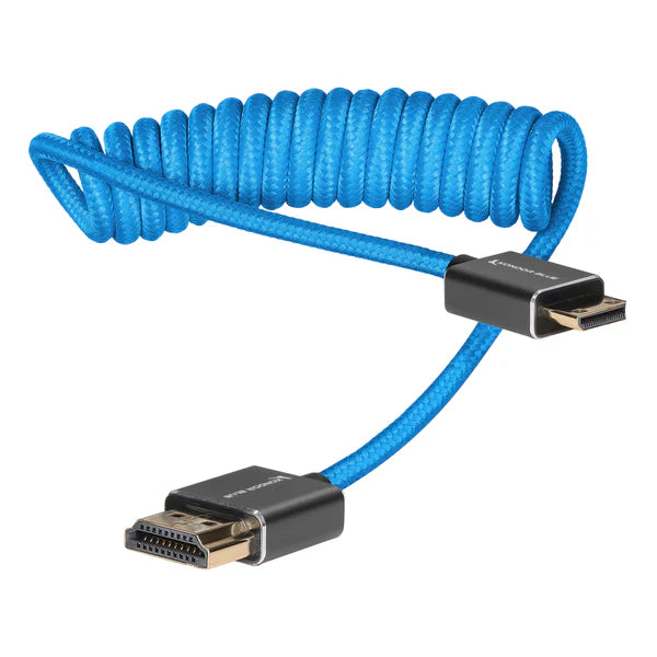 Kondor Blue Coiled Mini HDMI to Full HDMI (12-24")