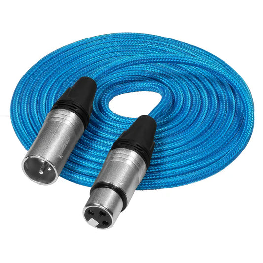 Kondor Blue Male XLR auf Female XLR Audiokabel für professionellen ausgewogenen Klang (10 Fuß)