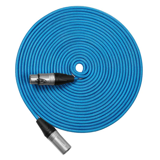 Kondor Blue-Stecker-XLR-auf-Buchse-XLR-Audiokabel für professionellen, ausgewogenen Klang (25 Fuß)
