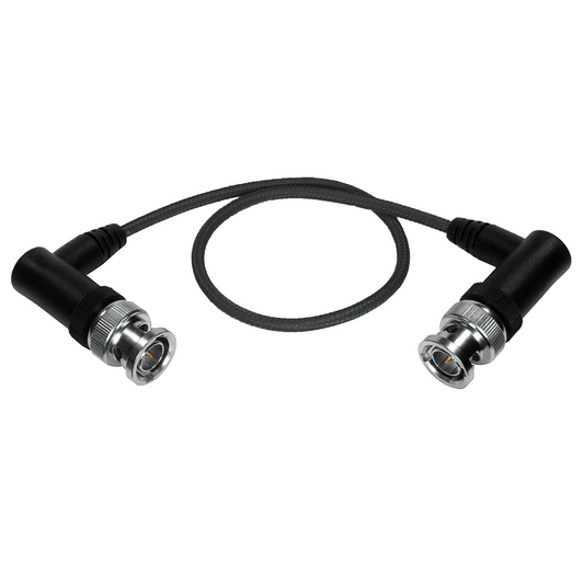 Kondor Blue Ultra Thin 3G SDI Video Cable Right Angle BNC (12") (Raven Black)