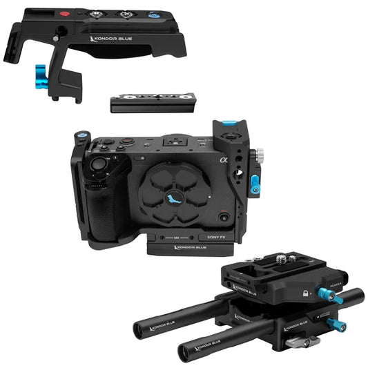 Kondor Blue Sony FX3/FX30 Basis-Rig MKII (Rabenschwarz)