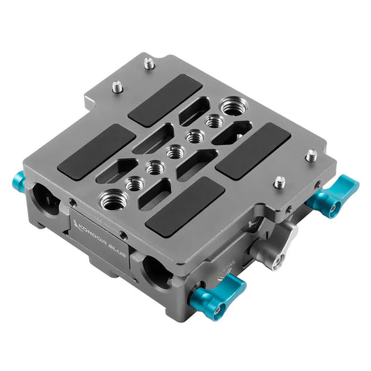 Kondor Blue LWS ARRI Bridge Plate für Kinokameras mit Riser für ARRI Alexa Mini (Space Grey)
