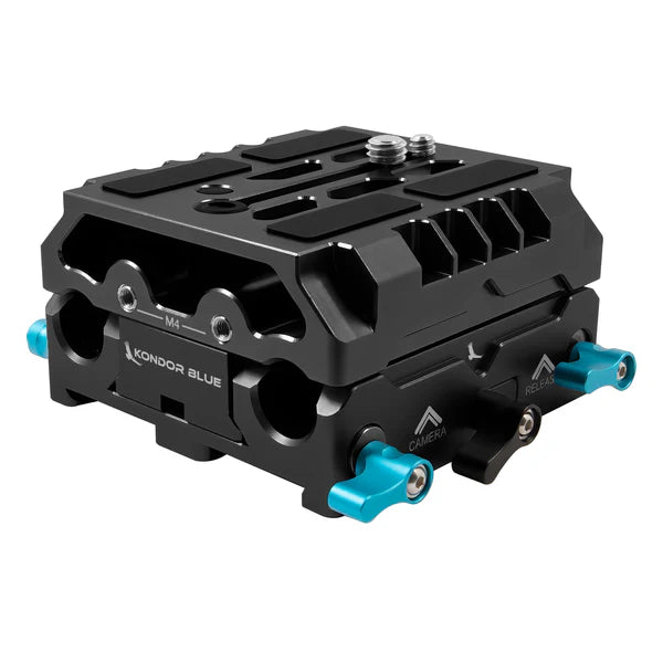 Kondor Blue LWS ARRI Bridge Plate für Kinokameras mit Riser für RED KOMODO (Raven Black)