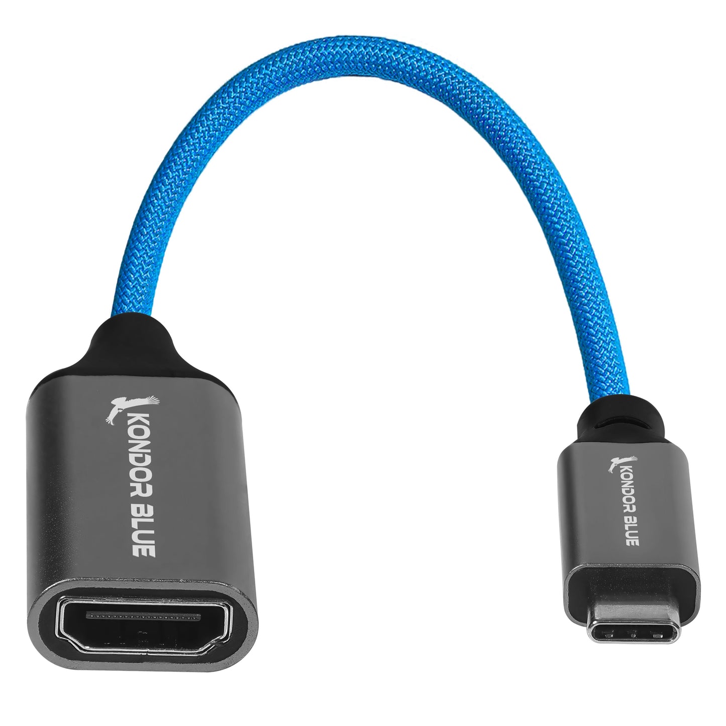 Kondor Blue USB-C to Female HDMI Adapter - Display Cable for Monitors