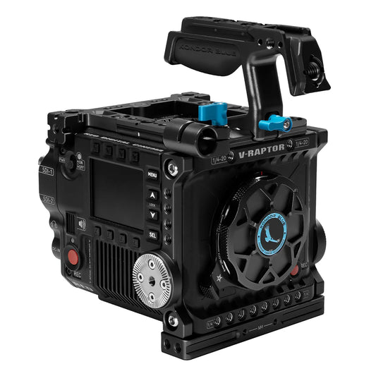 Kondor Blue RED V-RAPTOR Käfig mit Griff oben (Raven Black)