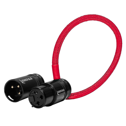 Kondor Blue 8” Straight Low Profile Right Angle XLR Cable (Red)