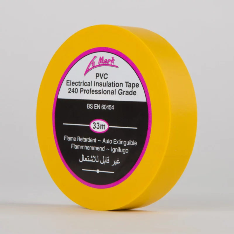 Le Mark PVC Tape 19mm x 33m yellow