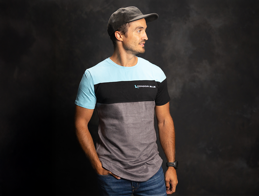 Kondor Blue Premium Mikrofaser-Linsenreinigungs-T-Shirt (dreifarbig, langärmlig) (S)