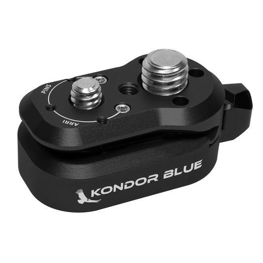 Kondor Blue Mini Lock Schnellwechselplatten für professionelle Kamera-Workflows (nur männliche Platte) (Raven Black)