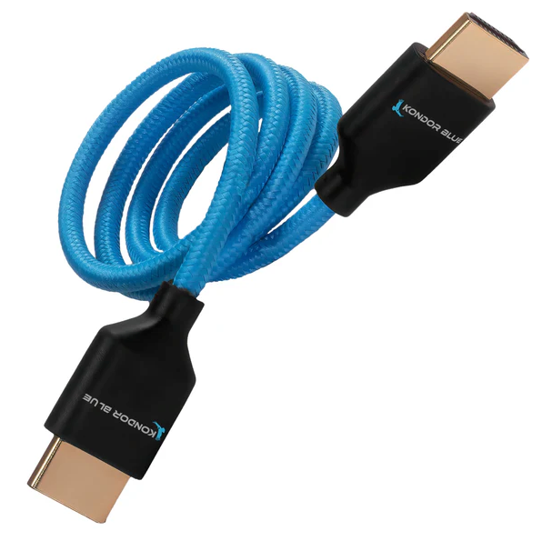 Kondor Blue 2 FT 4K HDMI 2.0 GEFLOCHTENES BLAUES KABEL (Kondor Blue) (2 Fuß)