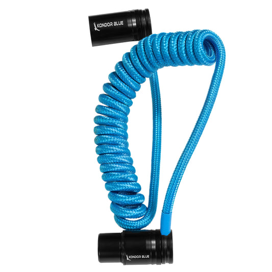 Kondor Blue 12-24" Coiled Low Profile Right Angle XLR Cable (Cardinal Red)